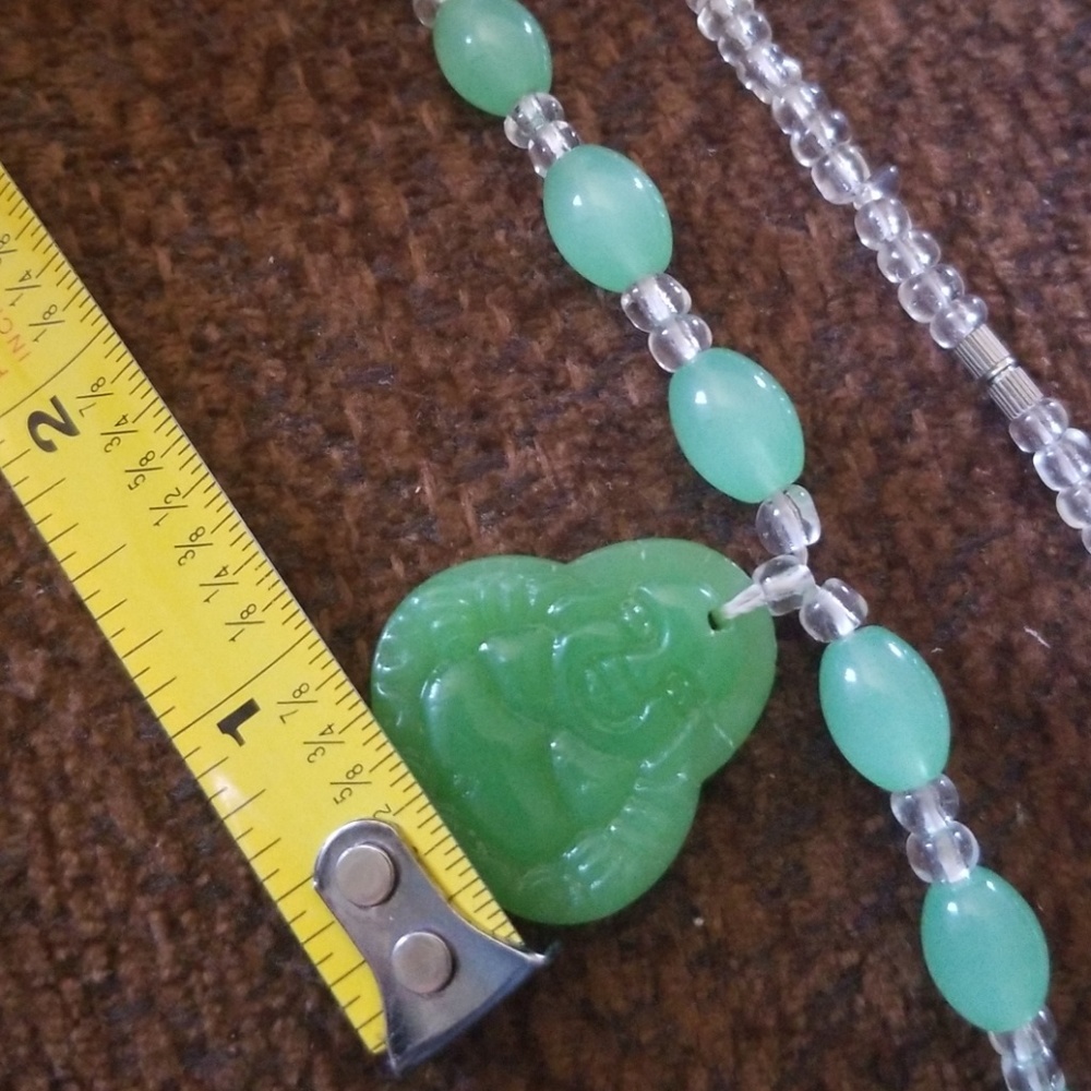 🌈Jade /Suet  Buddha Lucky Necklace - Picture 5 of 8